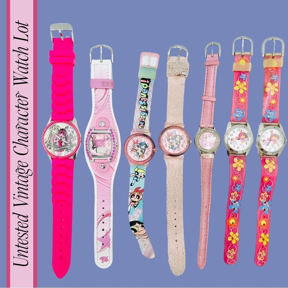 Untested Various Character Quartz Watch Lot / Bundle
